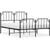 vidaXL Struttura letto con testiera e pediera in metallo nero 140x200 cm