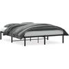 vidaXL Struttura letto in metallo nero 160x200 cm