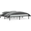 vidaXL Struttura letto in metallo nero 200x200 cm