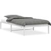 vidaXL Struttura letto in metallo bianco 107x203 cm