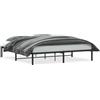 vidaXL Struttura letto in metallo nero 183x213 cm