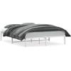 vidaXL Struttura letto in metallo bianco 160x200 cm