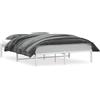 vidaXL Struttura letto in metallo bianco 150x200 cm