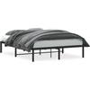 vidaXL Struttura letto in metallo nero 140x200 cm