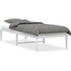 vidaXL Struttura letto in metallo bianco 75x190 cm