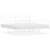 vidaXL Struttura letto con testiera e pediera in metallo bianco 193x203 cm