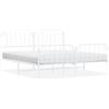 vidaXL Giroletto con testiera e pediera in metallo bianco 183x213 cm