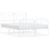 vidaXL Struttura letto con testiera e pediera in metallo bianco 140x190 cm
