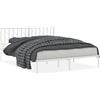 vidaXL Struttura letto con testiera in metallo bianco 160x200 cm