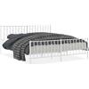 vidaXL Struttura letto con testiera e pediera in metallo bianco 183x213 cm