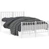 vidaXL Struttura letto con testiera e pediera in metallo bianco 120x200 cm