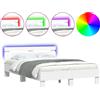 vidaXL Giroletto con testiera illuminazione LED bianco 120x200 cm