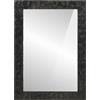 vidaXL Specchio da bagno nero 50x70x2,5 cm in legno massiccio di mango e vetro