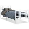 vidaXL Struttura letto con testiera e pediera in metallo bianco 80x200 cm