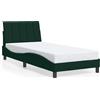 vidaXL Giroletto con testiera in velluto verde scuro 80x200 cm