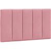 vidaXL Cuscino per testiera rosa 80 cm in velluto