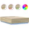 vidaXL Giroletto con LED rovere Sonoma 140x190 cm materiale a base di legno