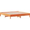 vidaXL Letto in legno massiccio senza materasso cera marrone 200x200 legno di pino