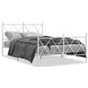 vidaXL Struttura letto con testiera e pediera in metallo bianco 120x190 cm