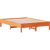 vidaXL Letto in legno massiccio senza materasso cera marrone 140x190 cm legno di pino