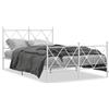 vidaXL Struttura letto con testiera e pediera in metallo bianco 120x200 cm