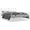 vidaXL Struttura letto con testiera e pediera in metallo bianco 150x200 cm