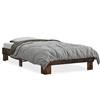 vidaXL Struttura letto in rovere fumé 75x190 cm Materiale a base di legno e metallo