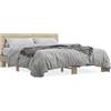 vidaXL Struttura letto rovere Sonoma 160x200 cm materiale a base di legno e metallo
