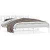 vidaXL Struttura letto con testiera in metallo bianco 183x213 cm