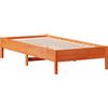 vidaXL Letto in legno massiccio senza materasso cera marrone 75x190 cm legno di pino