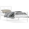 vidaXL Struttura letto con testiera e pediera in metallo bianco 80x200 cm