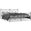 vidaXL Struttura letto con testiera e pediera in metallo nero 183x213 cm