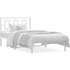 vidaXL Struttura letto con testiera in metallo bianco 100x190 cm