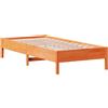vidaXL Letto in legno massiccio senza materasso cera marrone 100x200 legno di pino