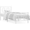 vidaXL Struttura letto con testiera e pediera in metallo bianco 80x200 cm