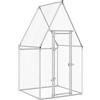 vidaXL Gabbia per polli argento 100x100x190 cm Acciaio zincato