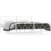 vidaXL Struttura letto con testiera e pediera in metallo bianco 180x200 cm