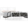 vidaXL Struttura letto con testiera e pediera in metallo bianco 120x200 cm