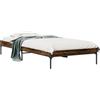 vidaXL Struttura letto in rovere affumicato 90x190 cm materiale a base di legno e metallo
