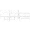 vidaXL Struttura letto con testiera e pediera in metallo bianco 183x213 cm