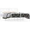 vidaXL Struttura letto con testiera e pediera in metallo bianco 140x190 cm