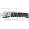 vidaXL Struttura letto con testiera e pediera in metallo bianco 135x190 cm