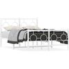 vidaXL Struttura letto con testiera e pediera in metallo bianco 120x190 cm