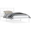 vidaXL Struttura letto con testiera e pediera in metallo bianco 107x203 cm