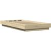 vidaXL Giroletto con LED rovere Sonoma 90x190 cm materiale a base di legno