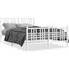 vidaXL Struttura letto con testiera e pediera in metallo bianco 120x200 cm