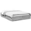 vidaXL Struttura letto con cassetti Grey Sonoma 160x200 cm in materiale ligneo
