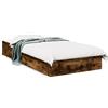 vidaXL Struttura letto con cassetti in rovere fumé 75x190 cm materiale a base di legno