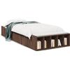 vidaXL Struttura del letto in rovere marrone 75x190 cm Materiale a base di legno