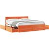 vidaXL Letto in legno massiccio senza materasso cera marrone 180x200 legno di pino